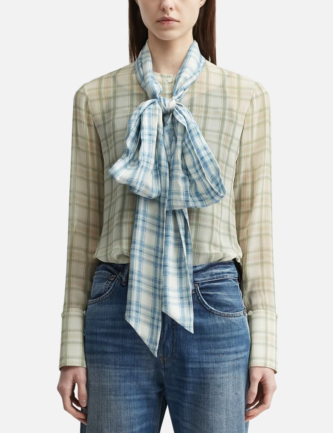 Silk Blouse With Scarf view 3