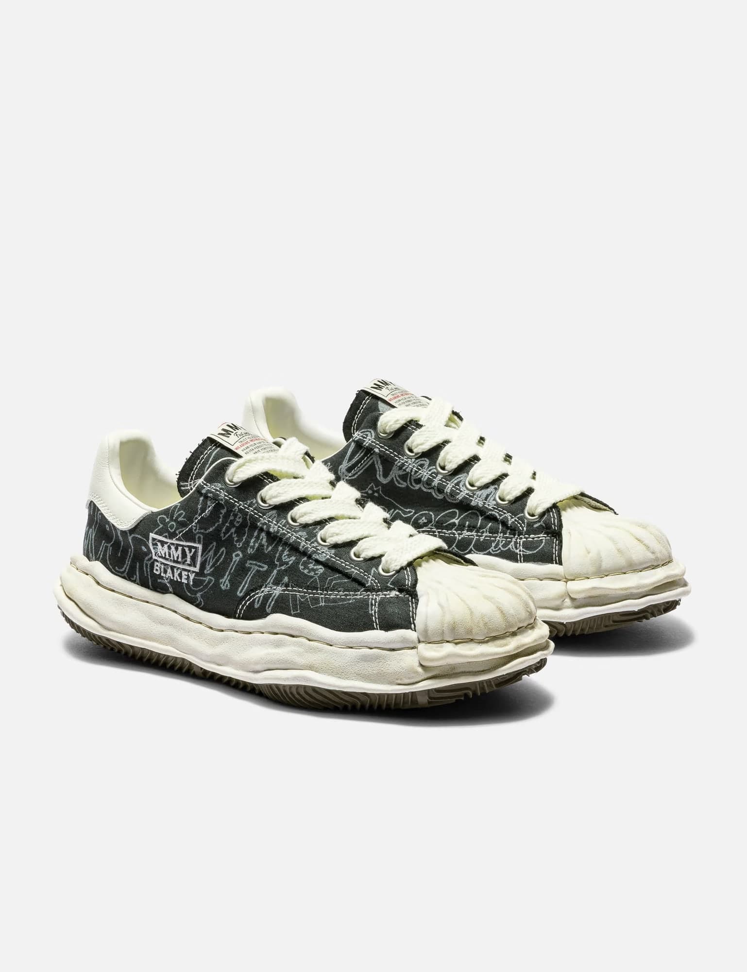 "BLAKEY" OG Sole Graffiti Printed Canvas Low Top Sneaker view 4