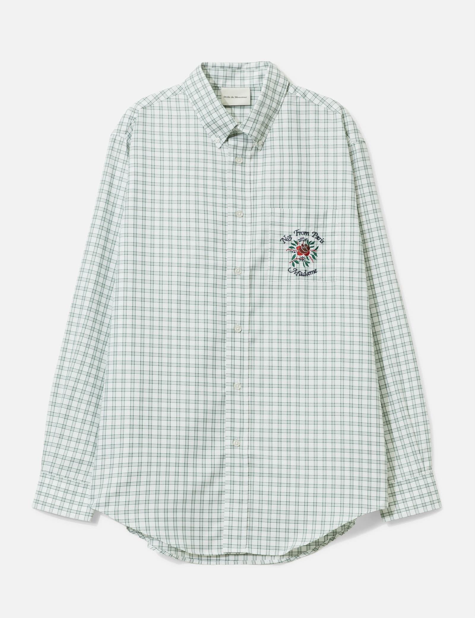 Chemise Carreaux Slogan Rose