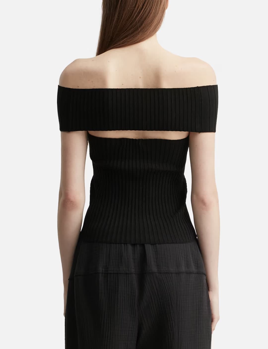 Off Shoulder Rib Top view 3