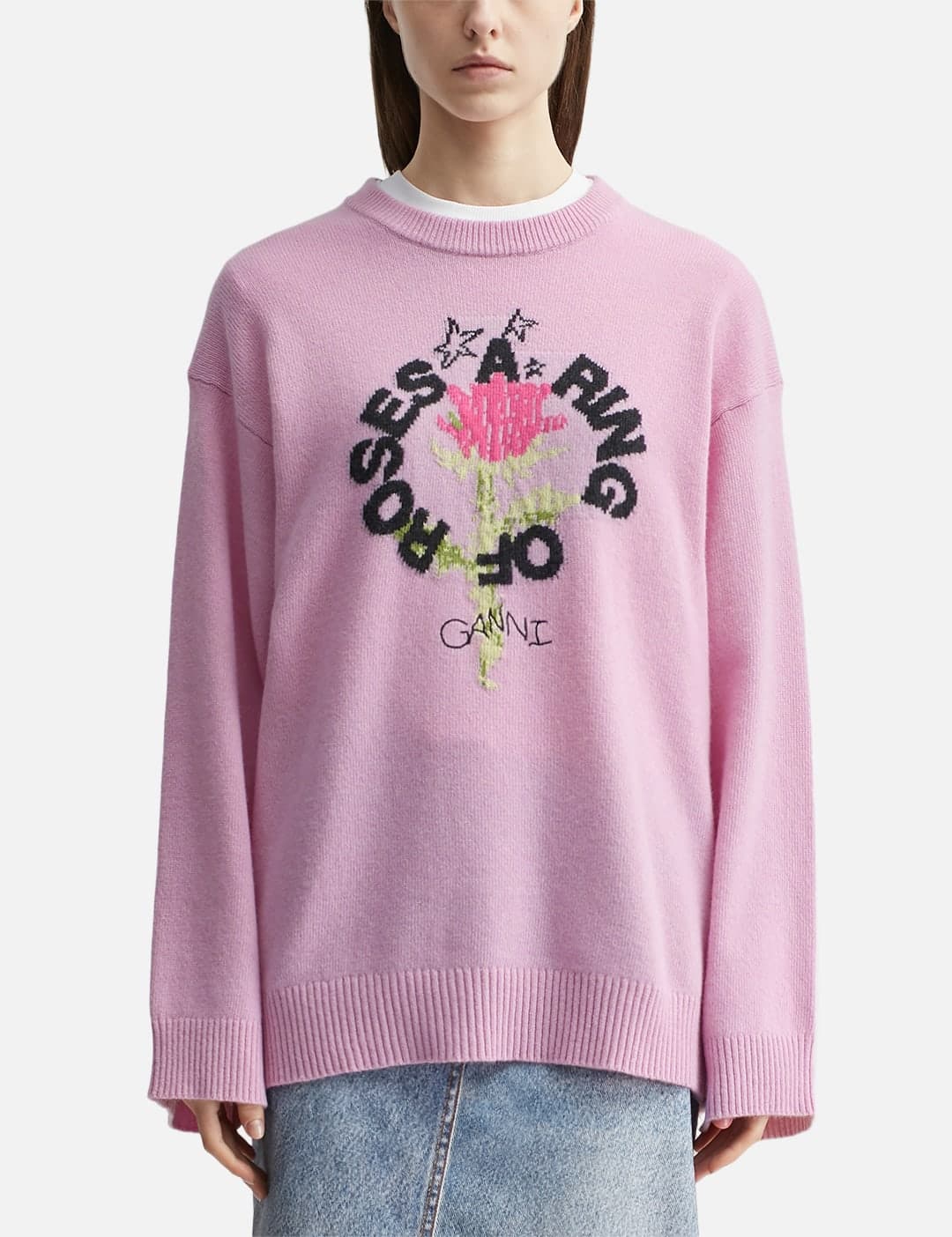 Graphic Wool Oversized Crewneck view 3
