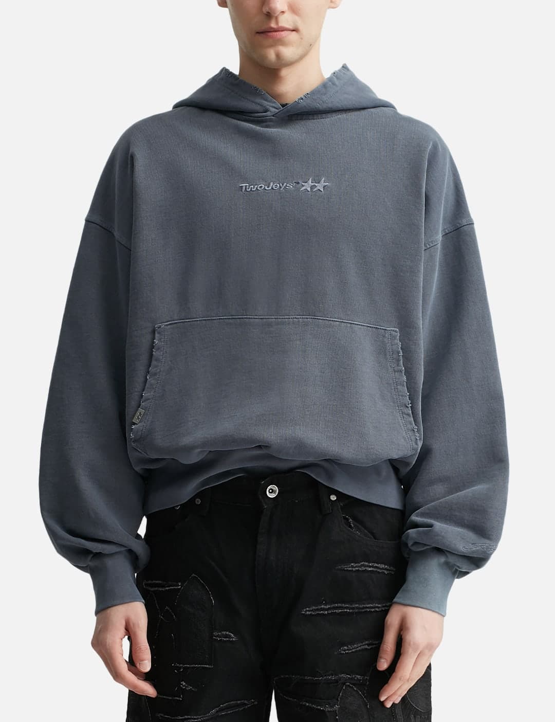 Pigment Dyed Blue Icon Hoodie view 3