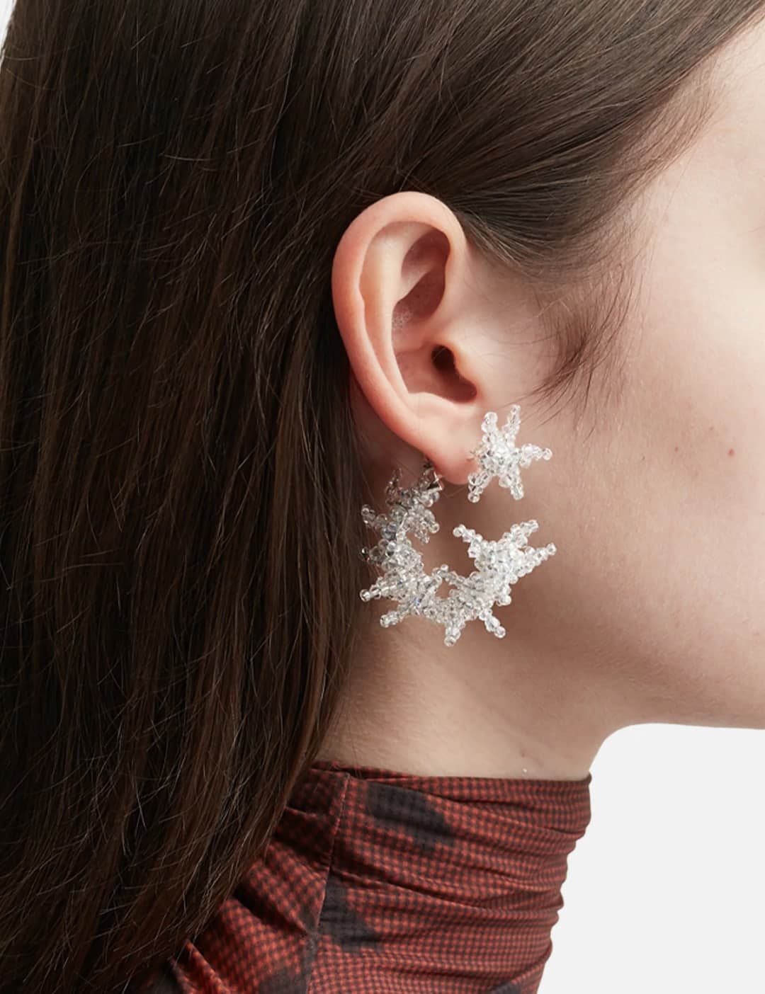 Vepra Clear Loop Locker Earring view 3