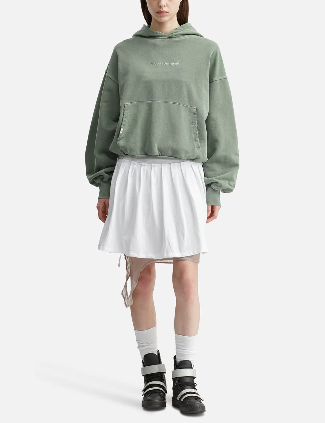 Pigment Dyed Green Icon Hoodie view 4