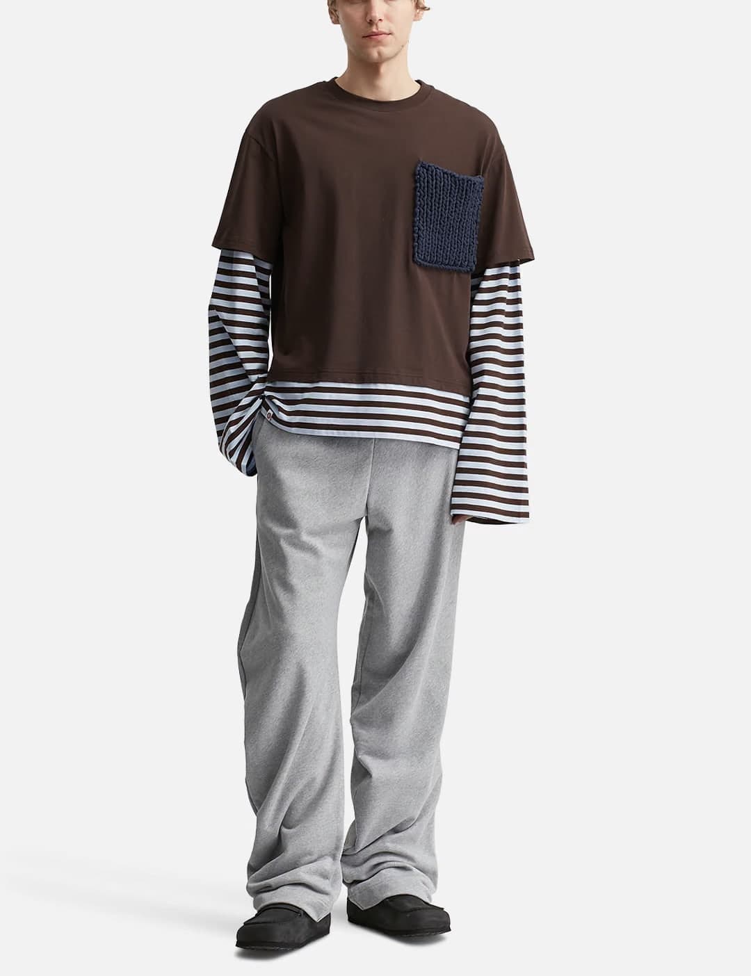 Long Sleeve 2-In-1 Tee With Knit Patch view 4
