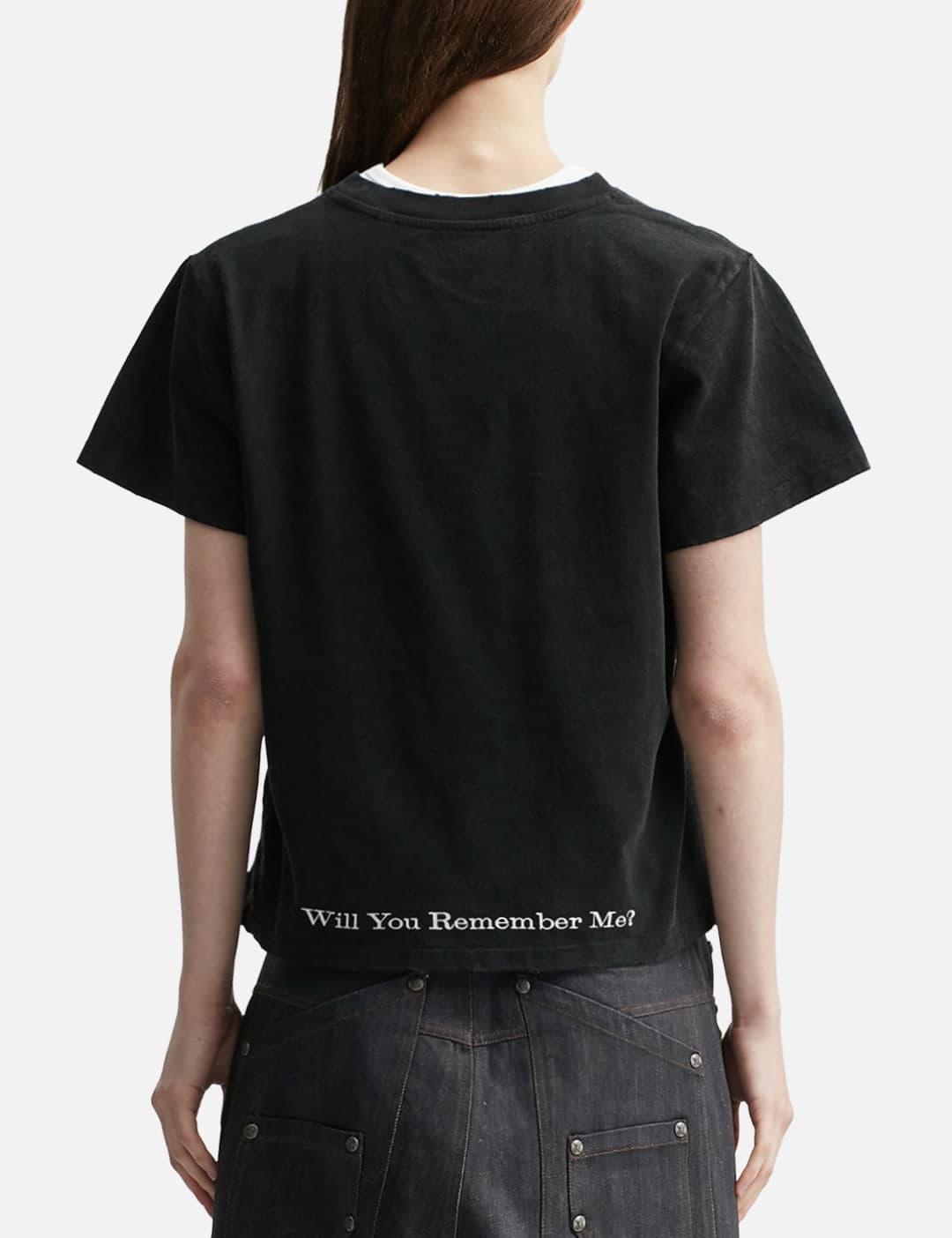 "Caspian" Ghost Fitted T-Shirt In Washed Black view 3