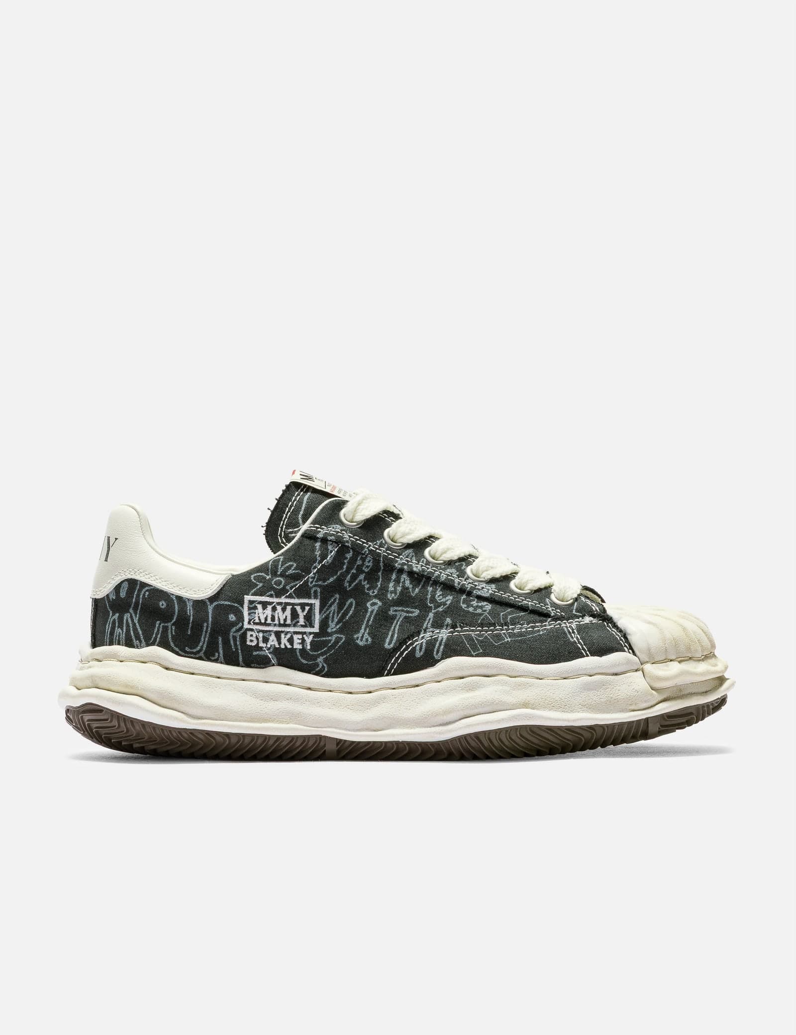 "BLAKEY" OG Sole Graffiti Printed Canvas Low Top Sneaker view 1