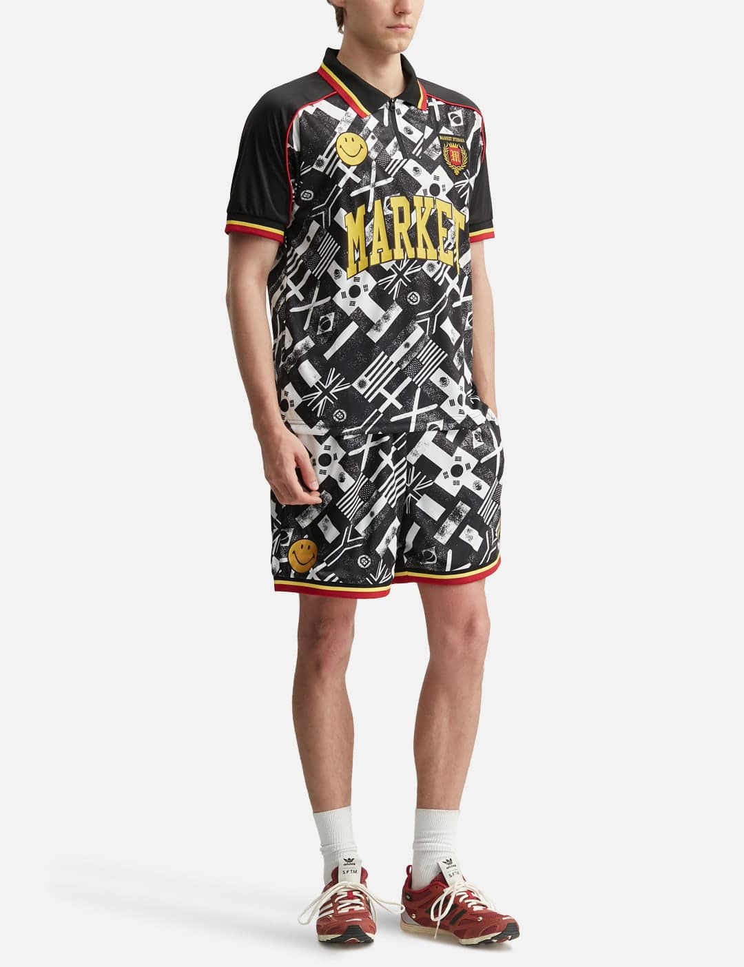 Smiley International Flags Soccer Shorts view 5
