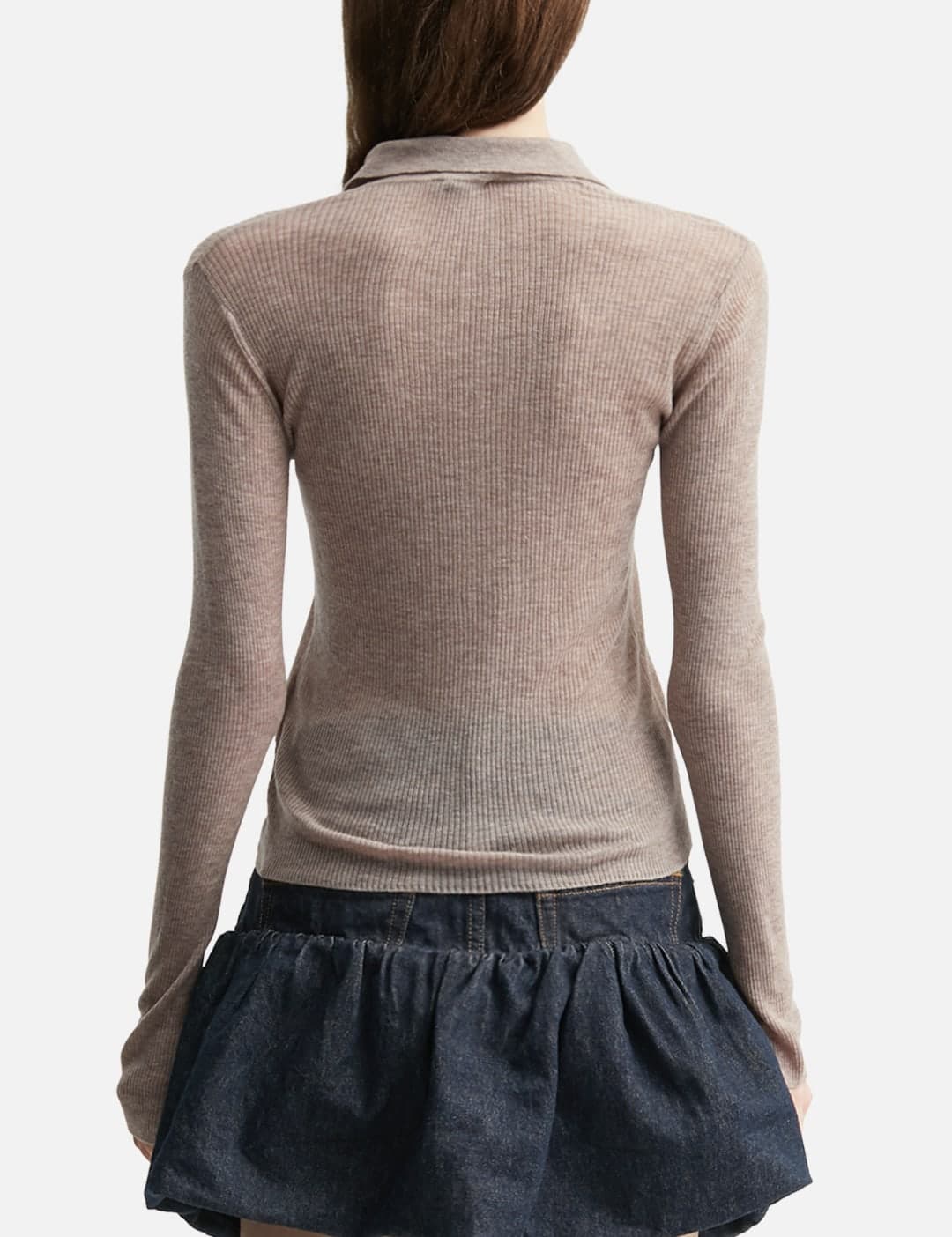 Polo Shirt In Sheer Wool view 4