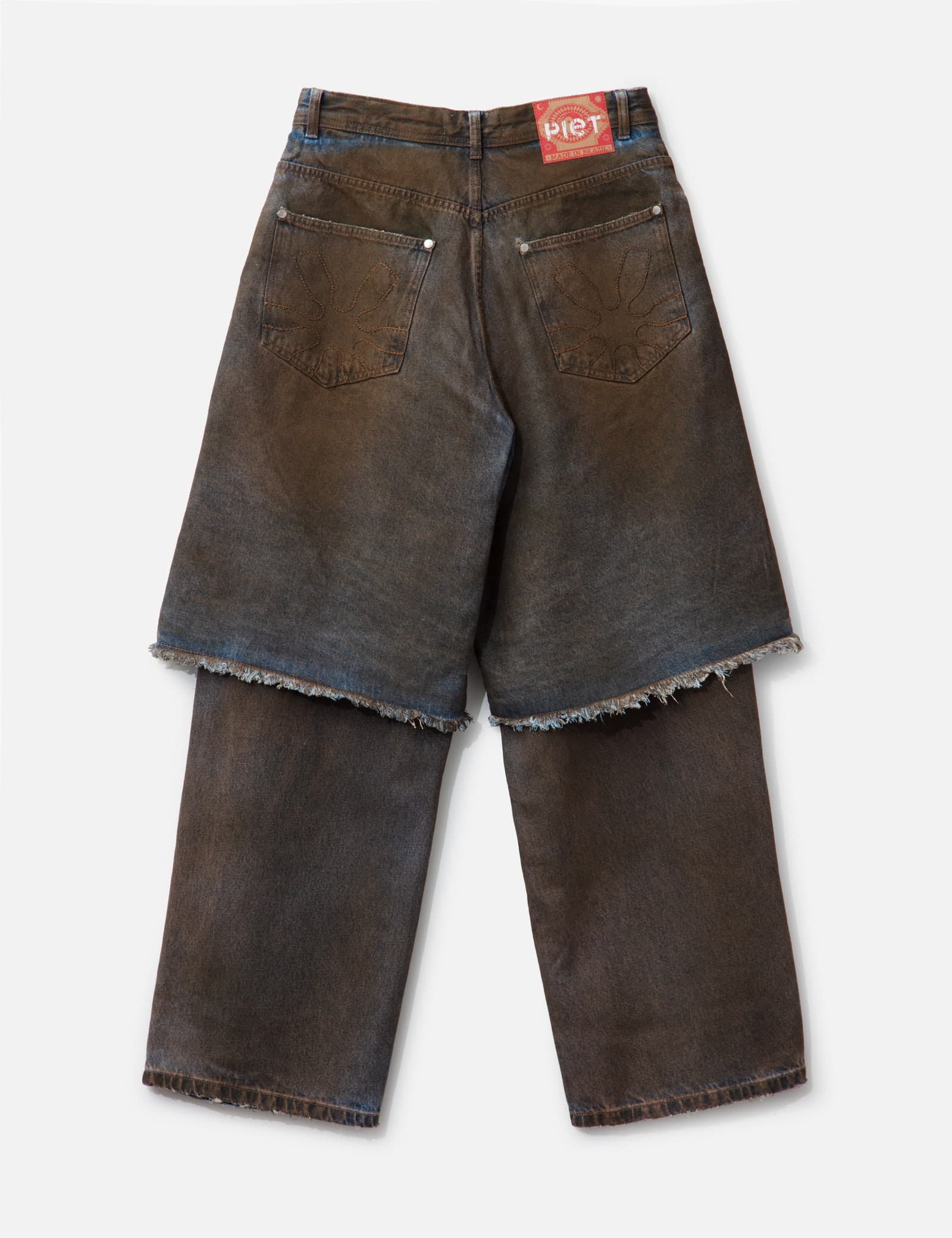 Overlayed Denim Trousers view 2