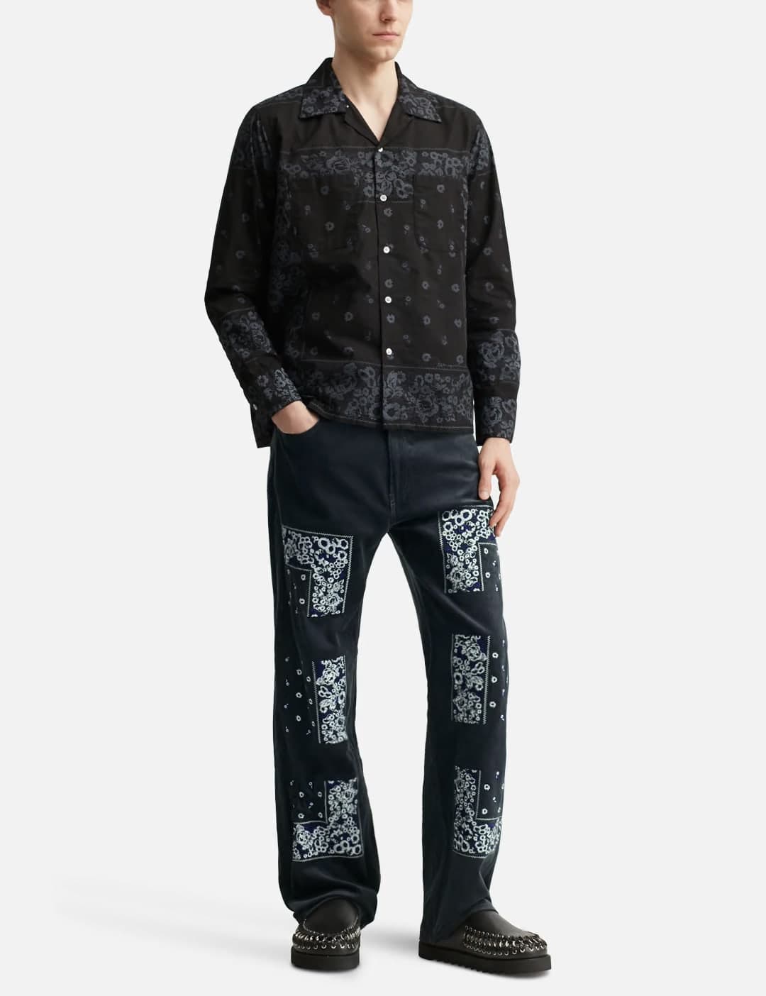 Overdyed Bandana Print Shirt view 3