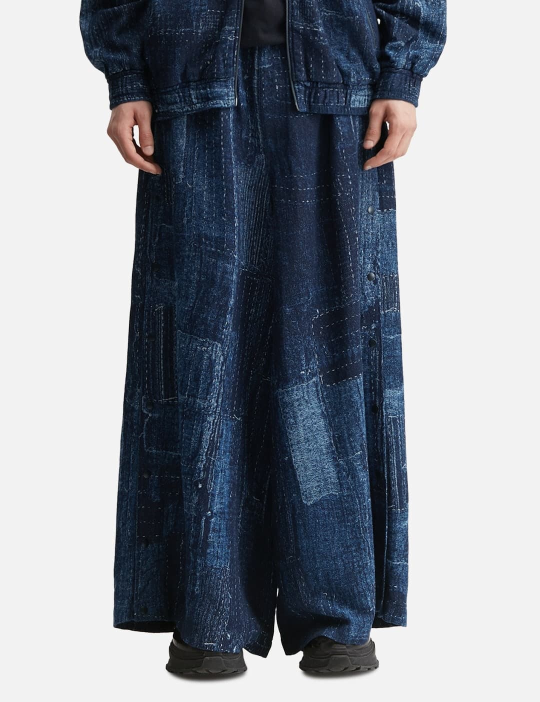 Boro Side Button Hakama Pants Rinse view 3
