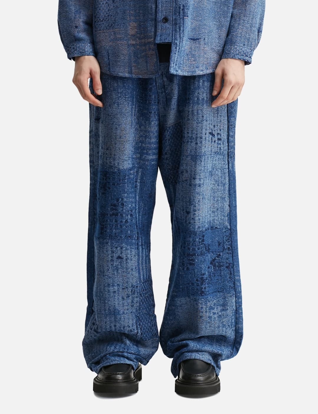 Boro Jaquard Wide Pants Rinse view 3