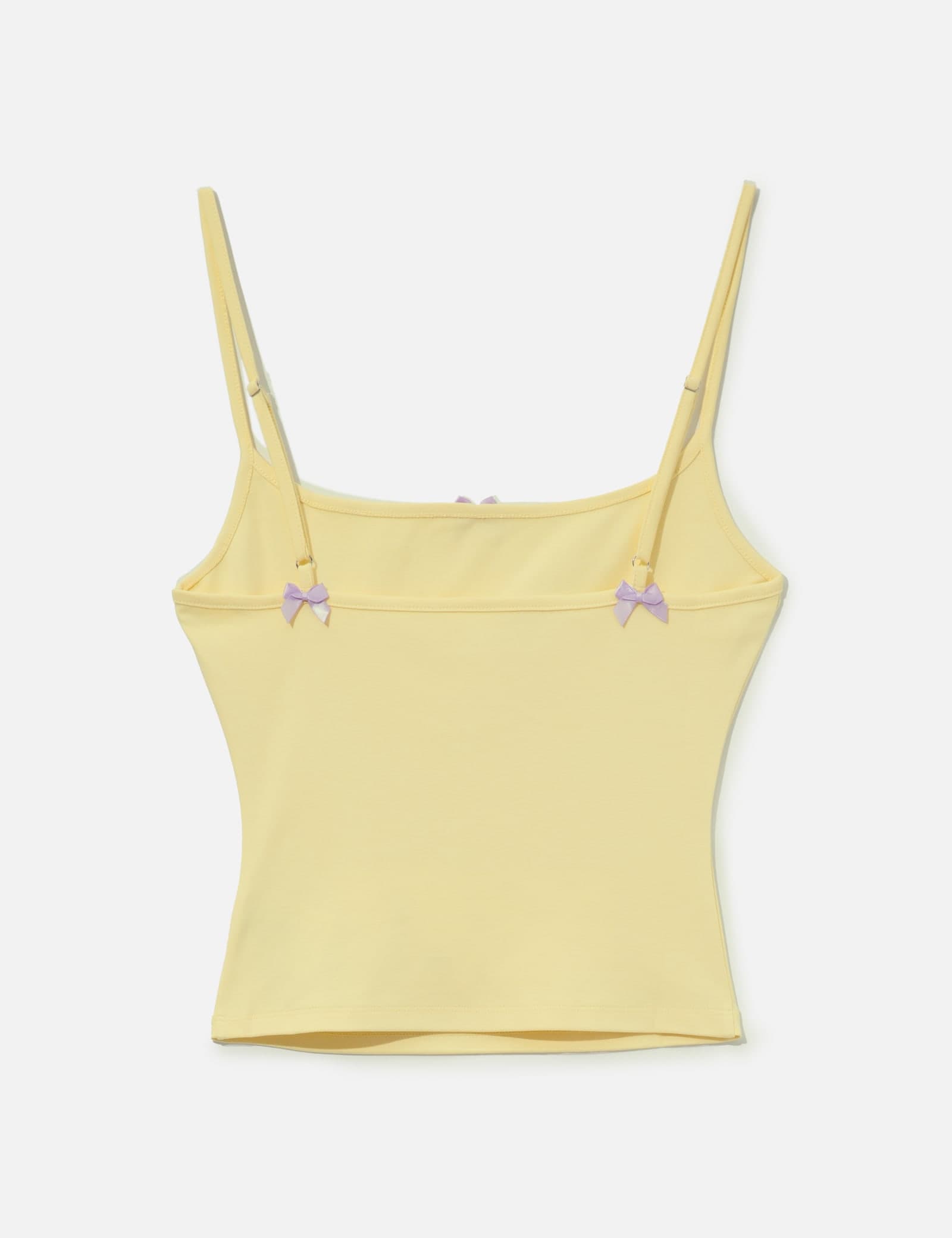 Yellow Print Strap Tank Top view 2