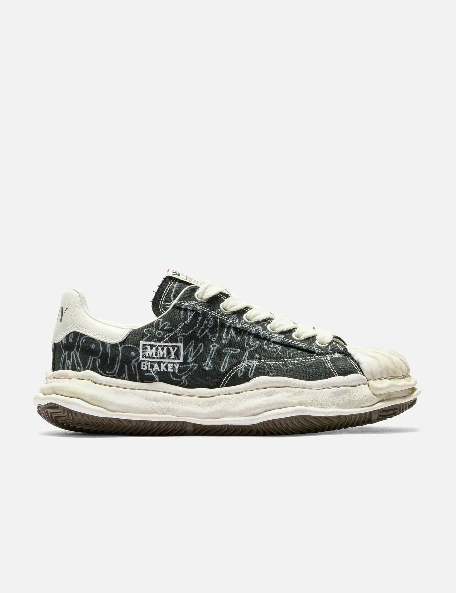"BLAKEY" OG Sole Graffiti Printed Canvas Low Top Sneaker view 1