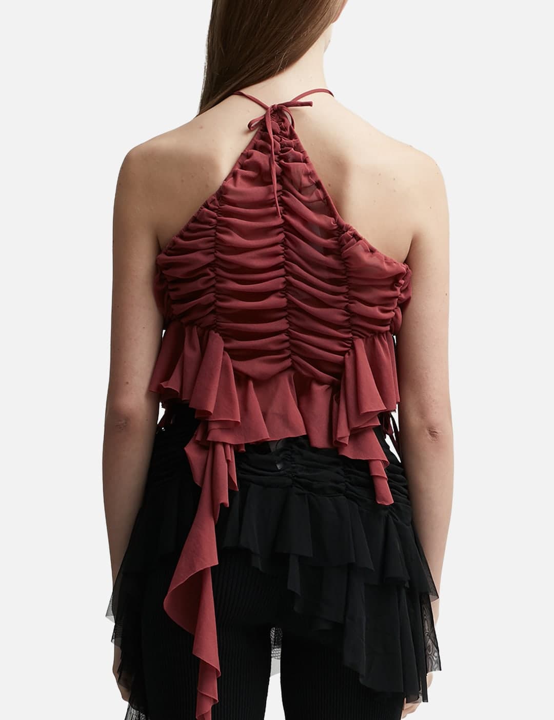 Flower Ruched Tank Top view 3