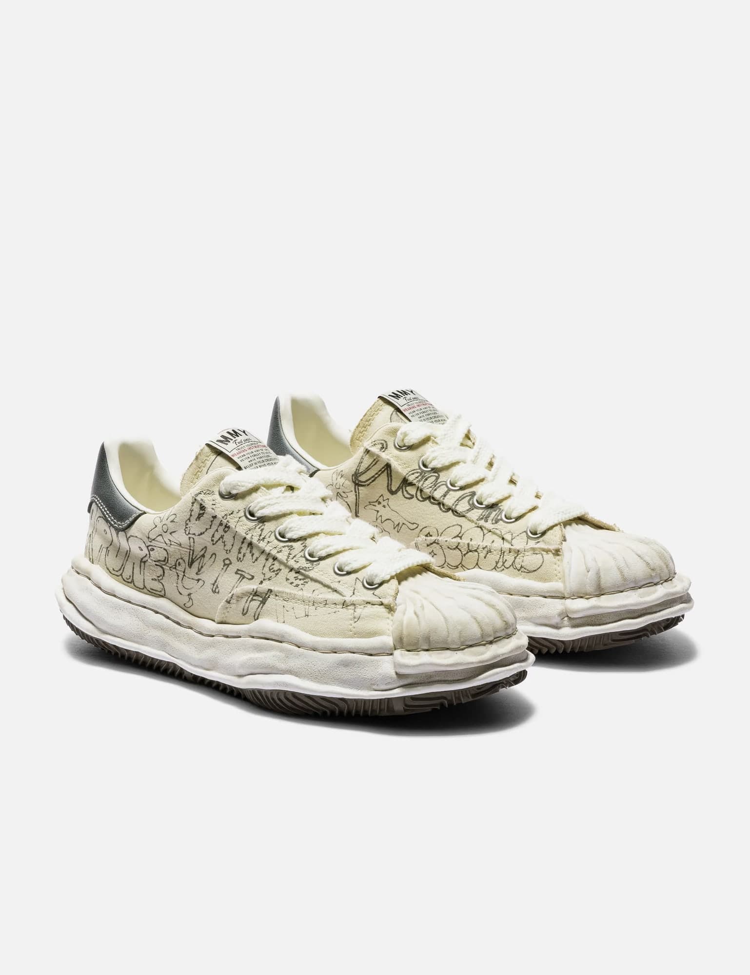 "BLAKEY" OG Sole Graffiti Printed Canvas Low Top Sneaker view 4