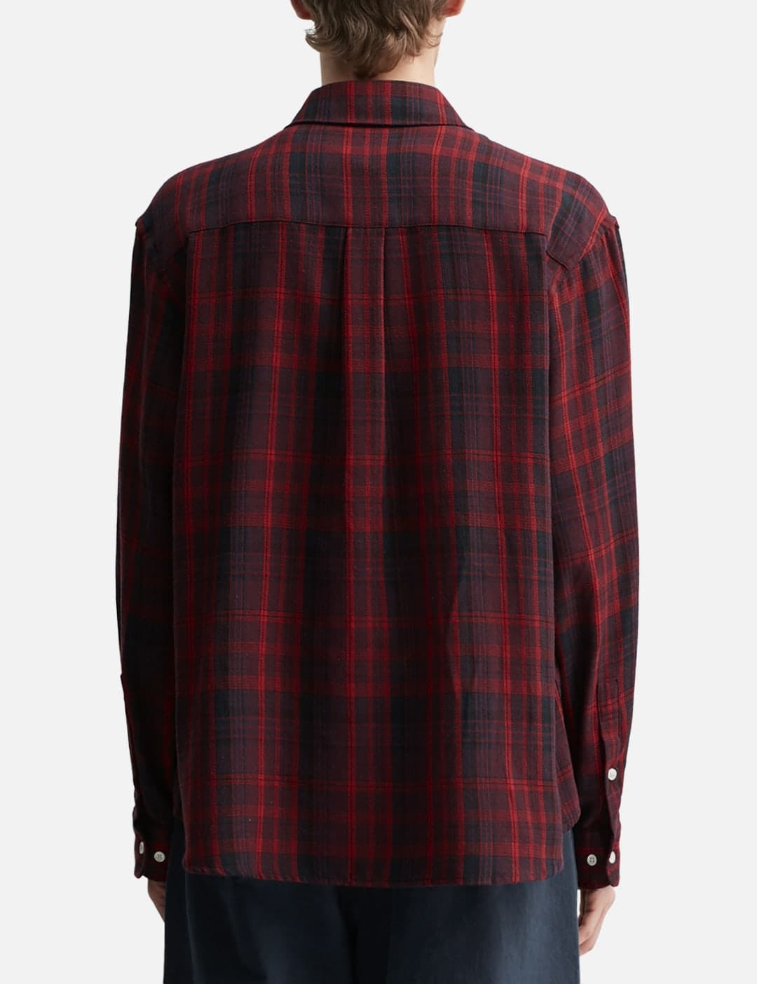 Washed Cotton Blend Check Shirt view 2