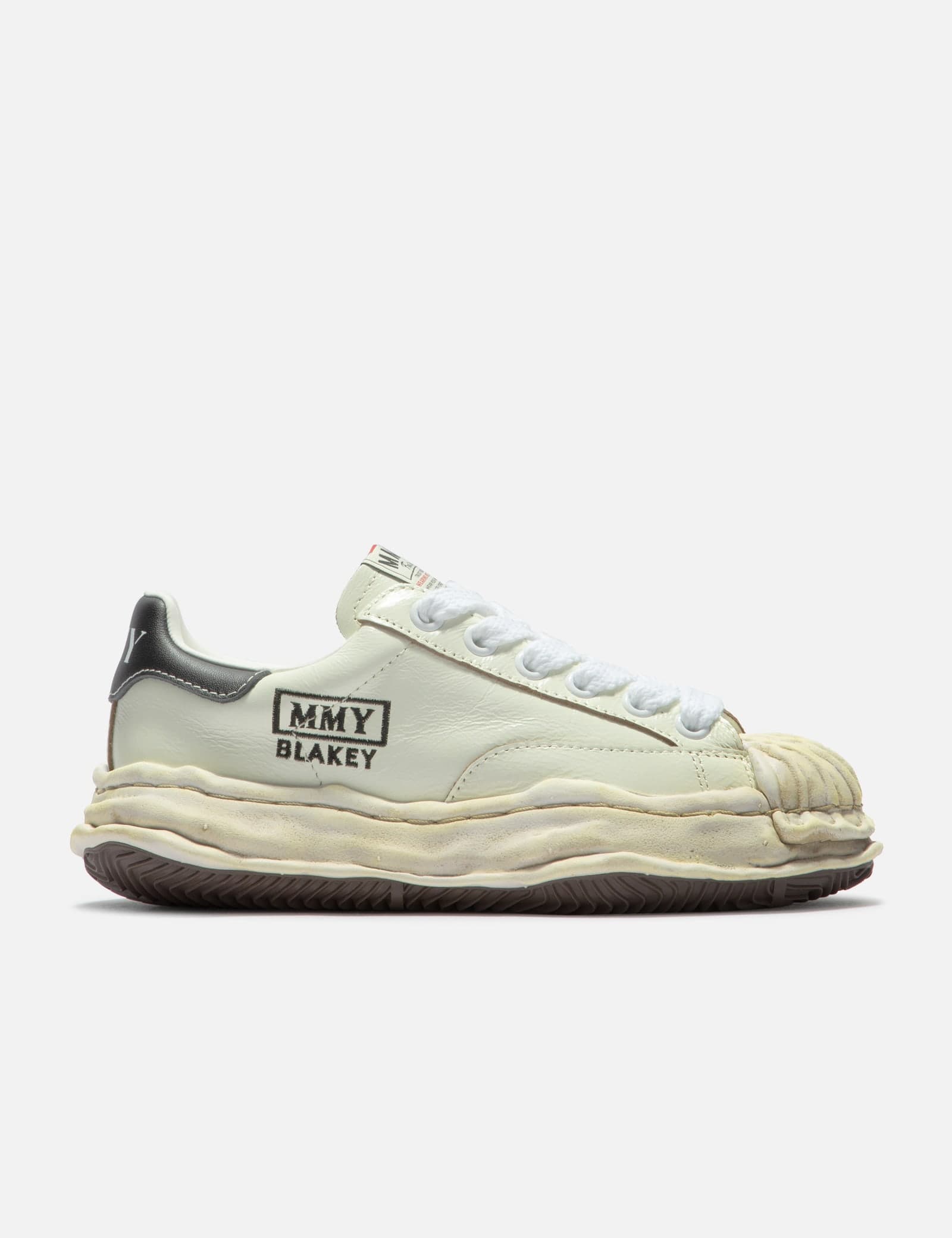 "BLAKEY" OG Sole Wrinkled Leather Low-Top Sneakers view 1