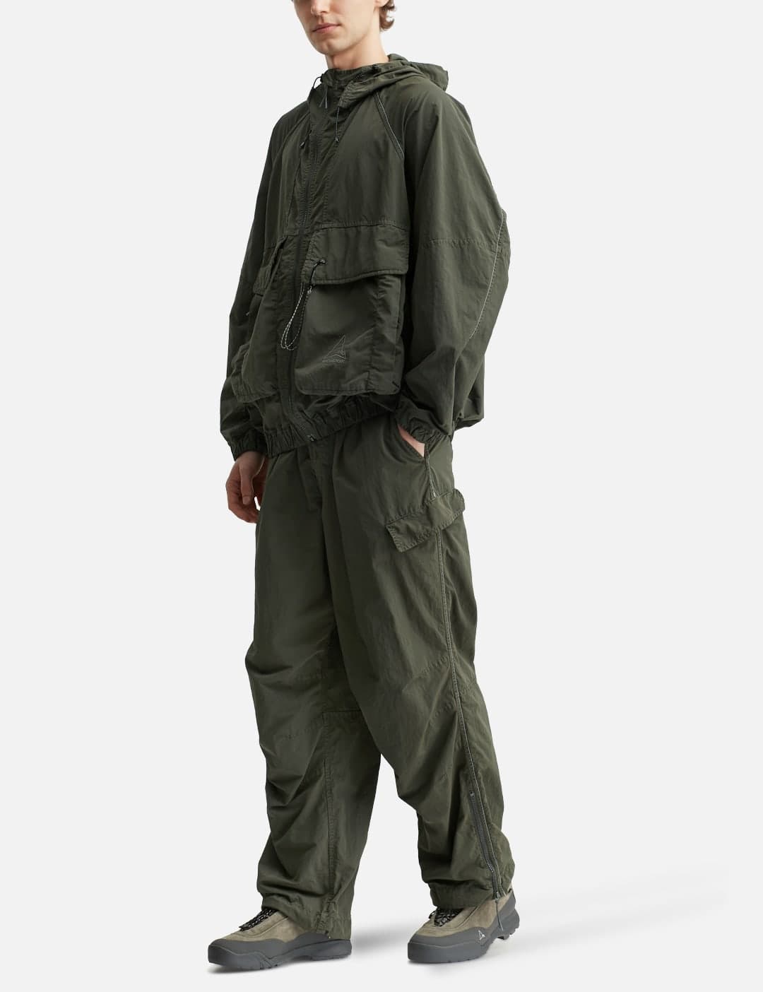 X And Wander Garment Dye Nylon Hooded Jacket view 4