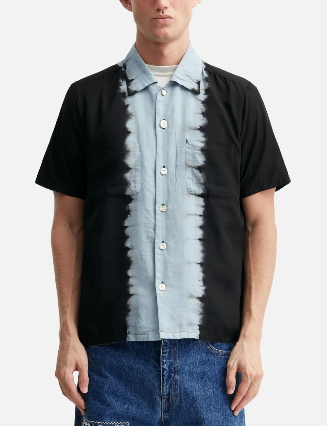 Hand Dye Open Collar Ss Shirt view 2