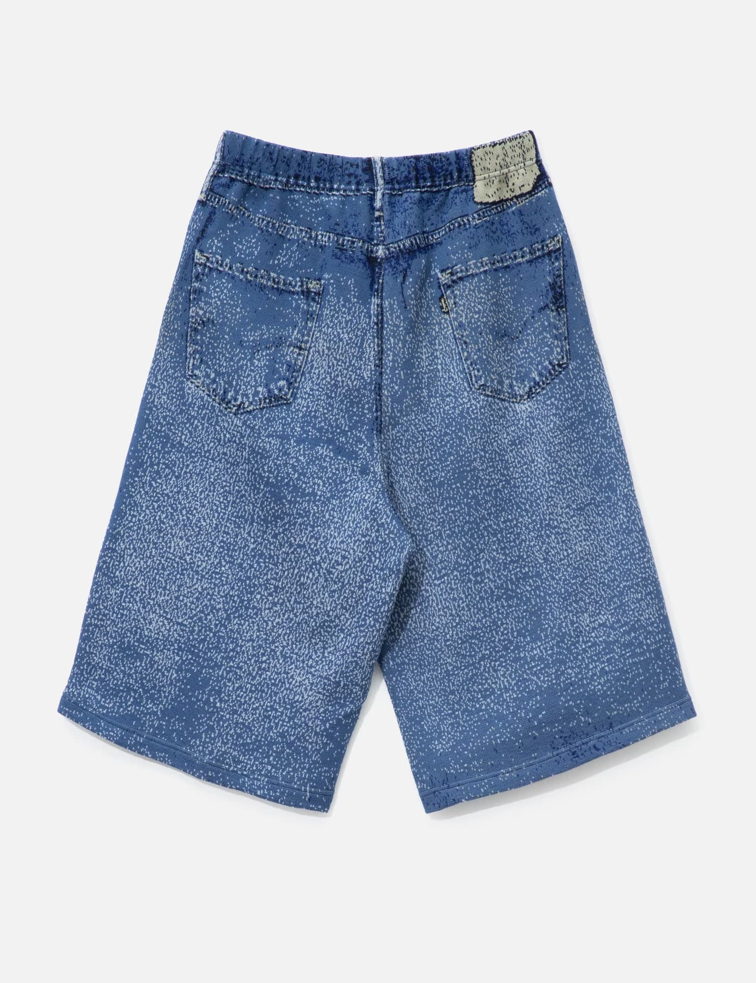 Knit Denim Baggy Shorts view 2