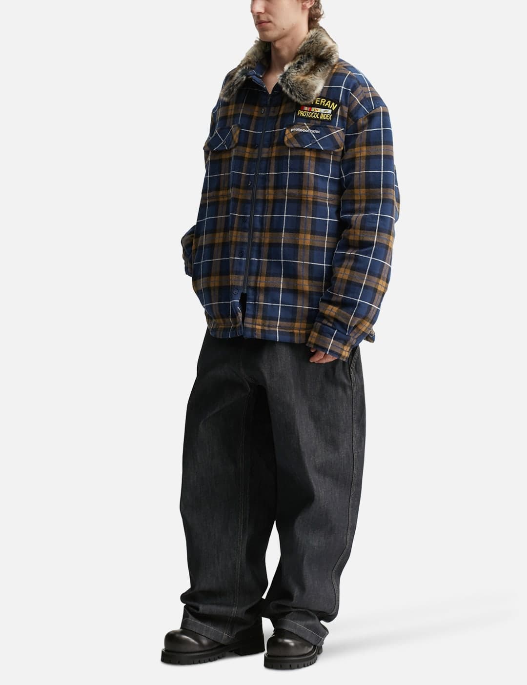Fur Flannel Shirts Jacket view 9