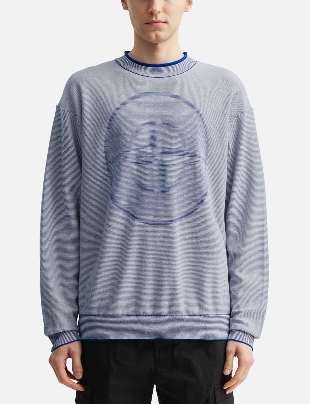 Blurred Emblem Knit Sweater view 3