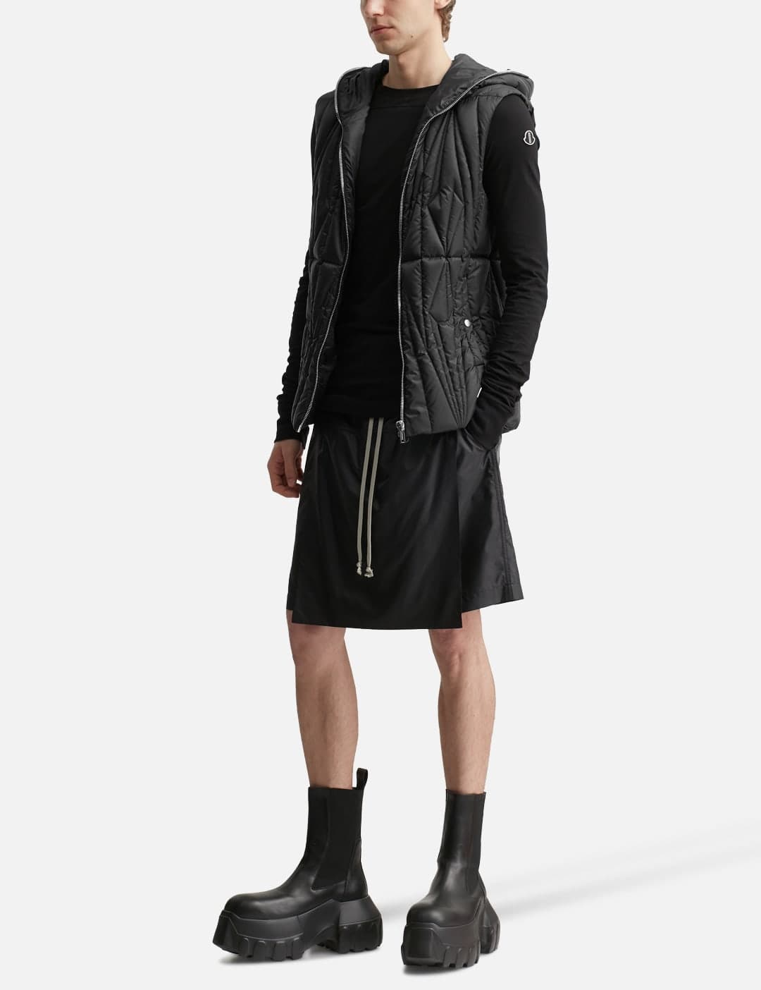 Moncler + Rick Owens Geocamo Ziplock Hooded Down Gilet view 5