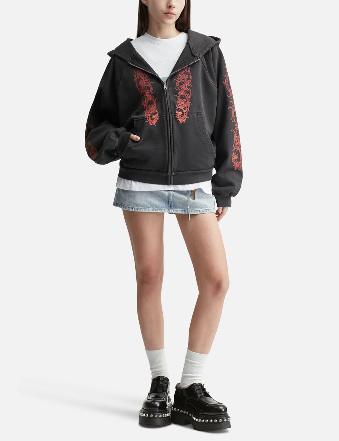 Afflicted Zip-Up Hoodie view 4