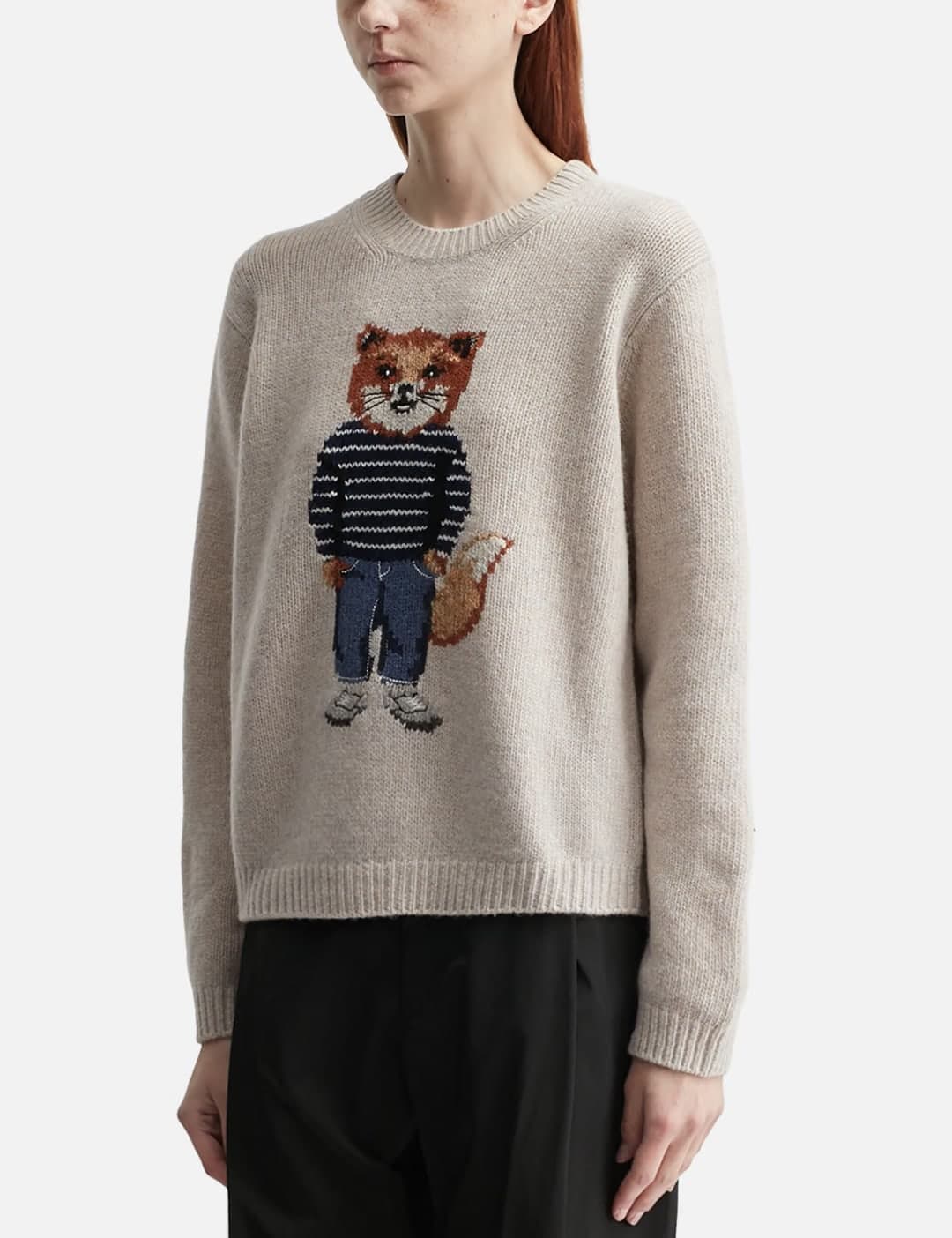Dressed Fox Intarsia Wool Jumper view 2