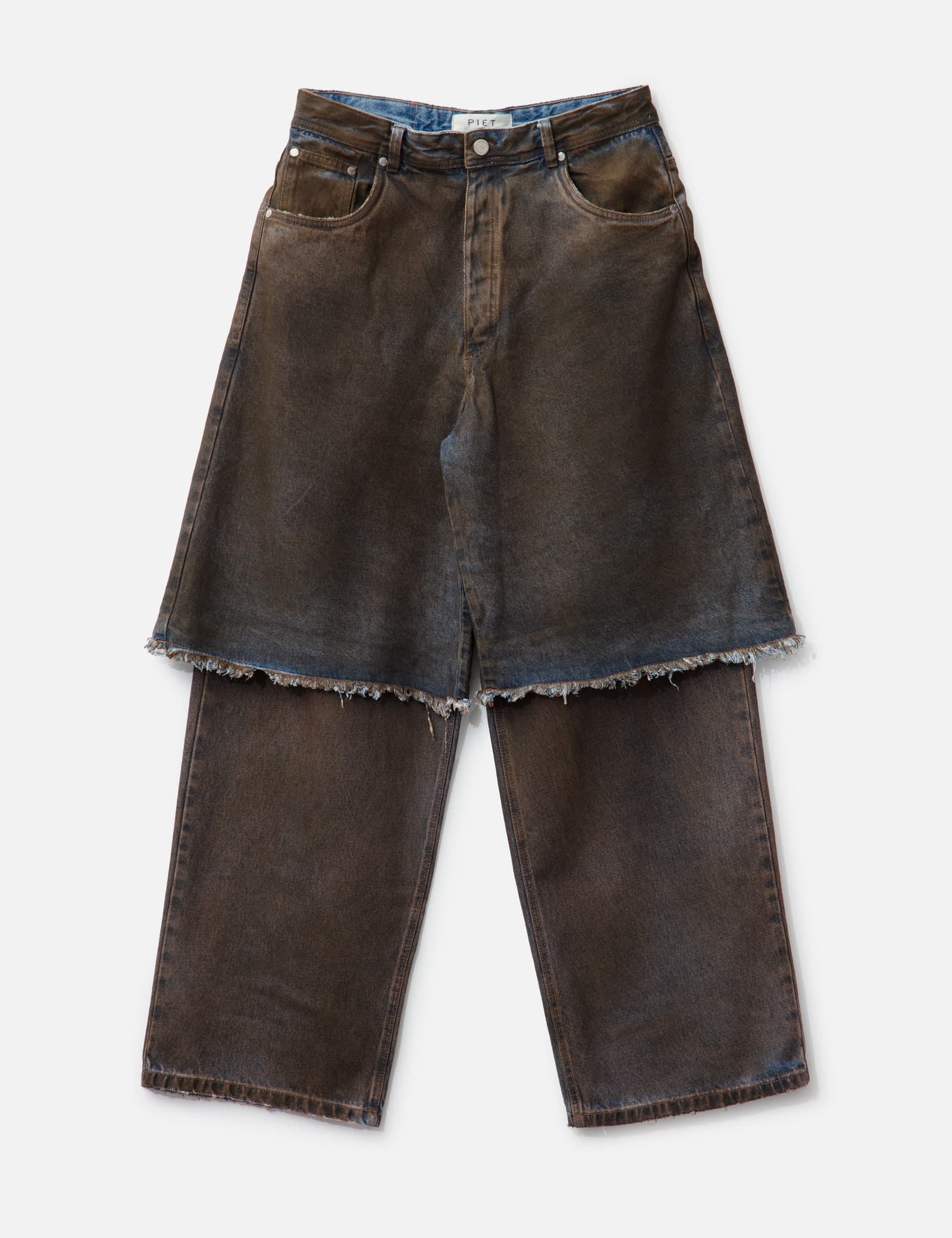 Overlayed Denim Trousers