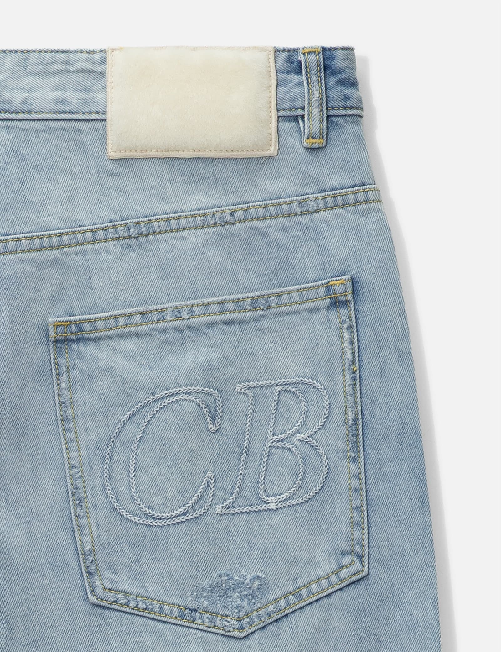 Repaired Denim Shorts view 6