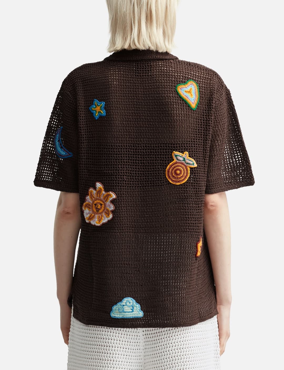 Motif Crochet Polo Shirt view 3
