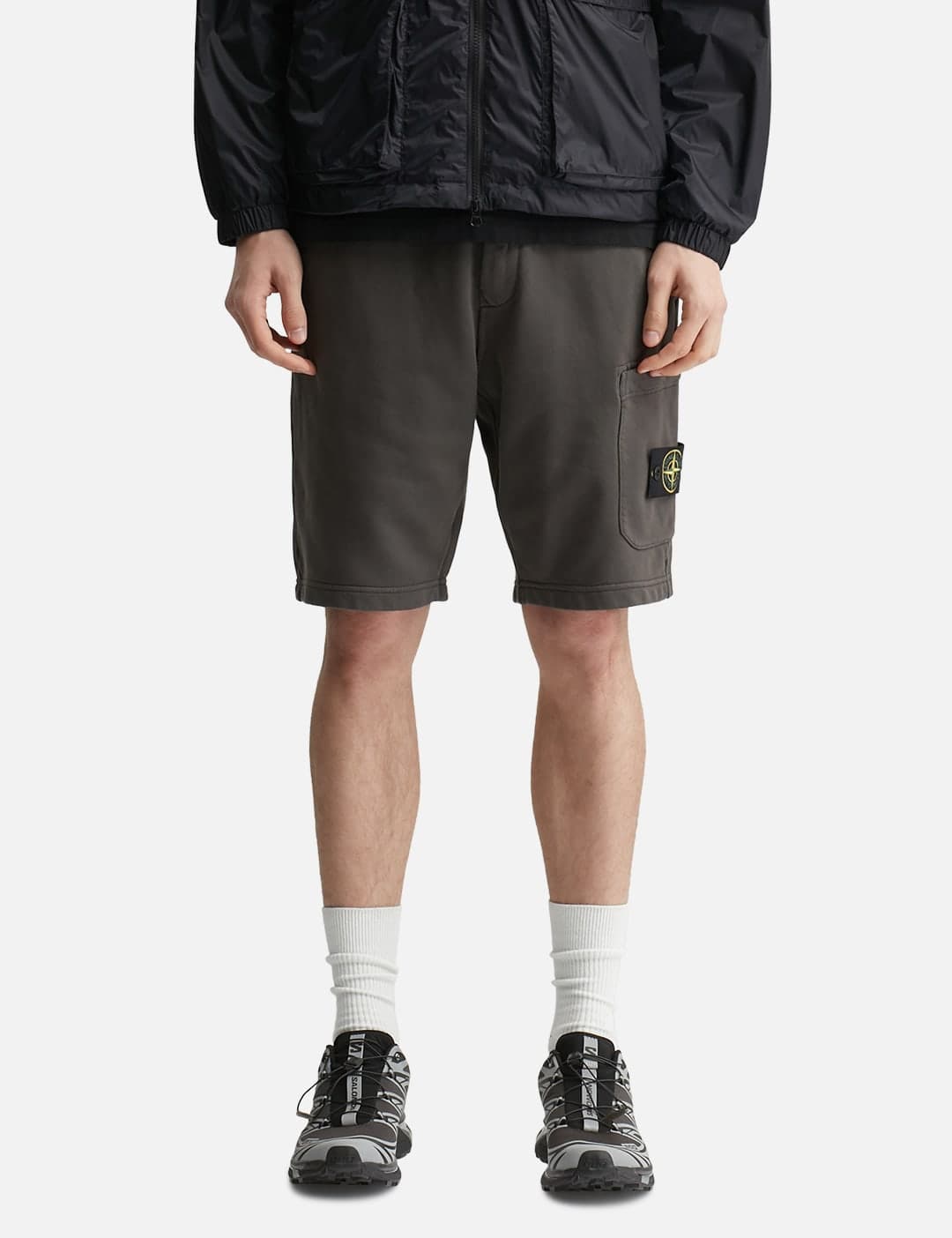 Organic Cotton Fleece Jogger Shorts view 3