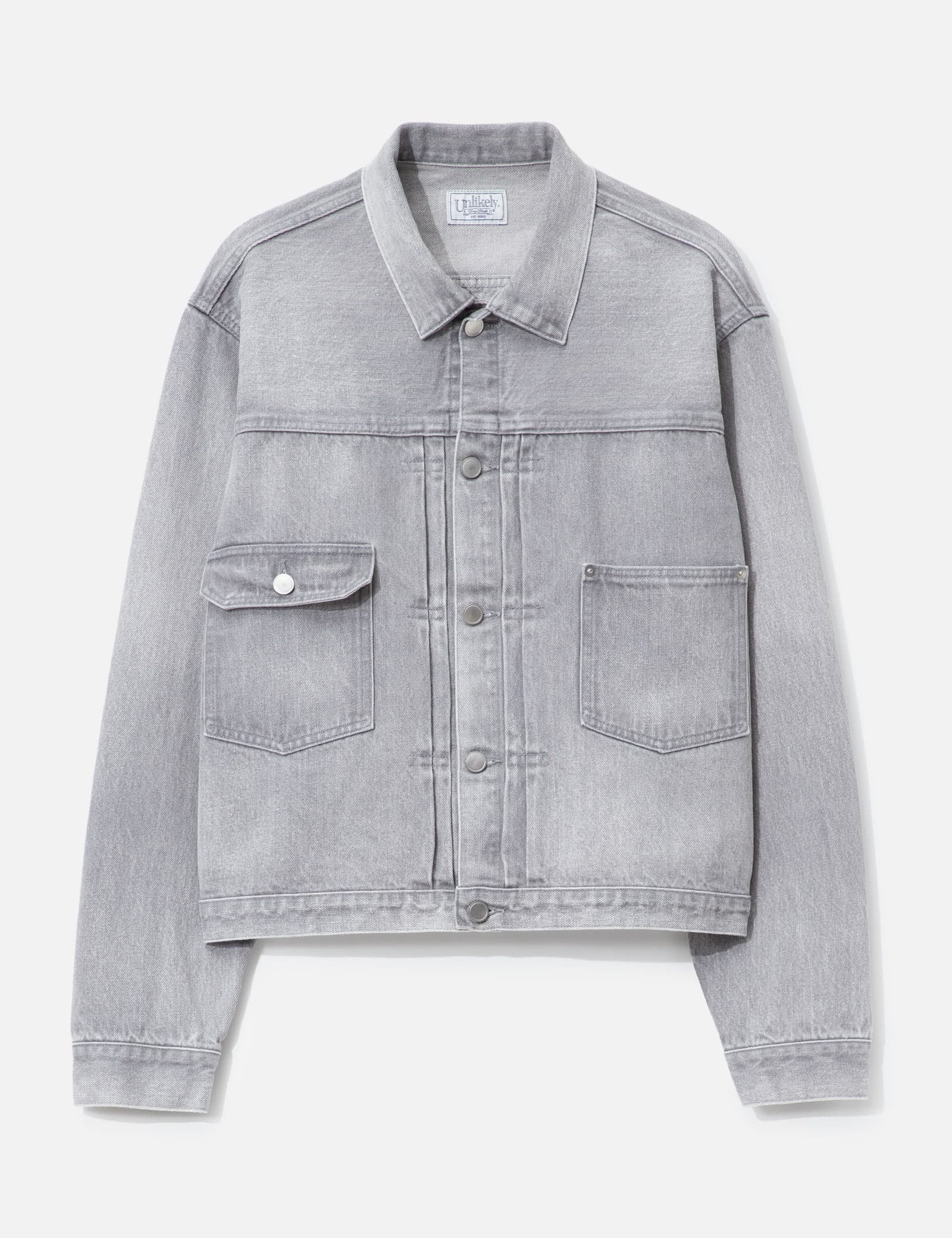 Time Travel Trucker Jacket Gray Denim view 1
