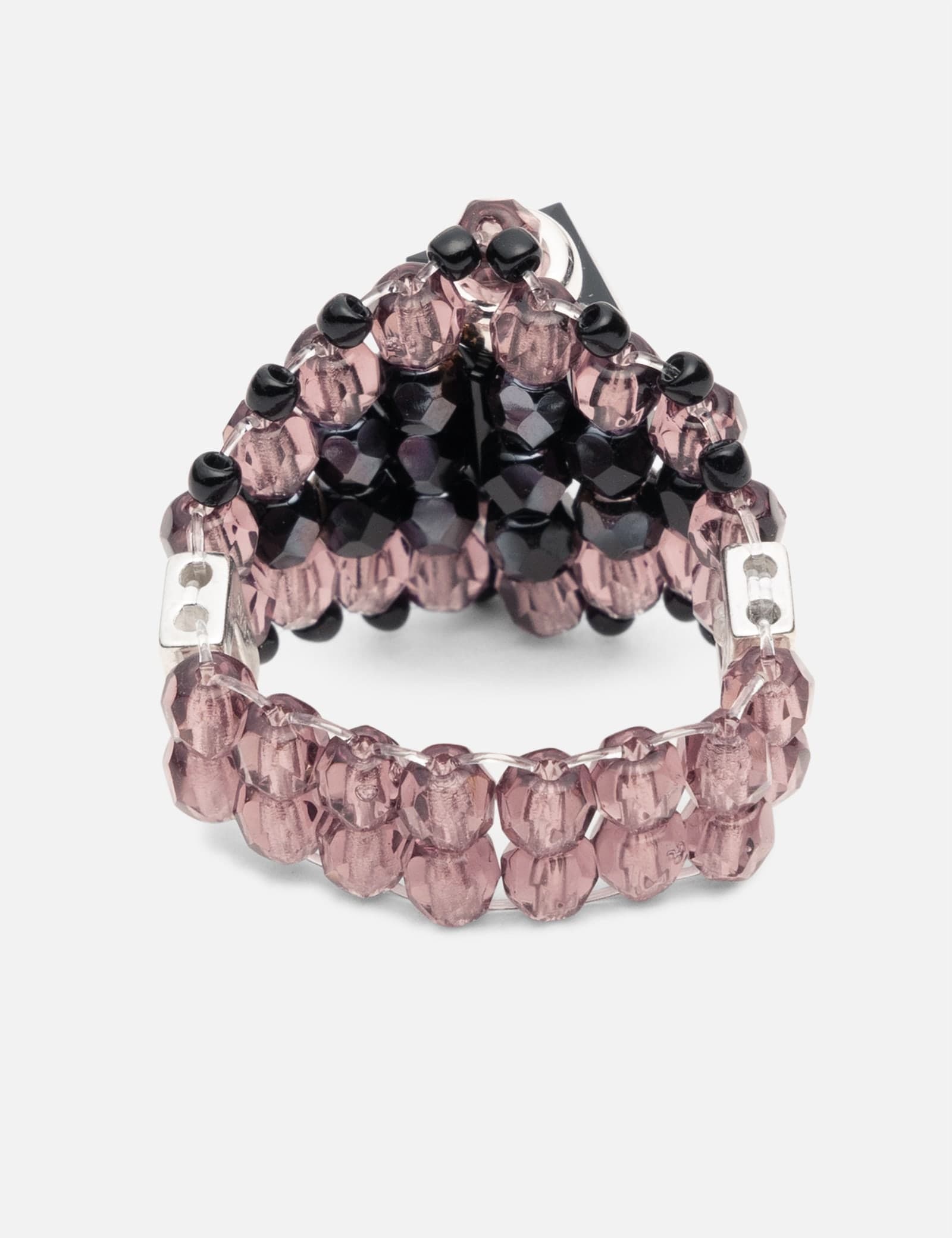 X Tie A Knot Square Crystal Beads Ring view 2