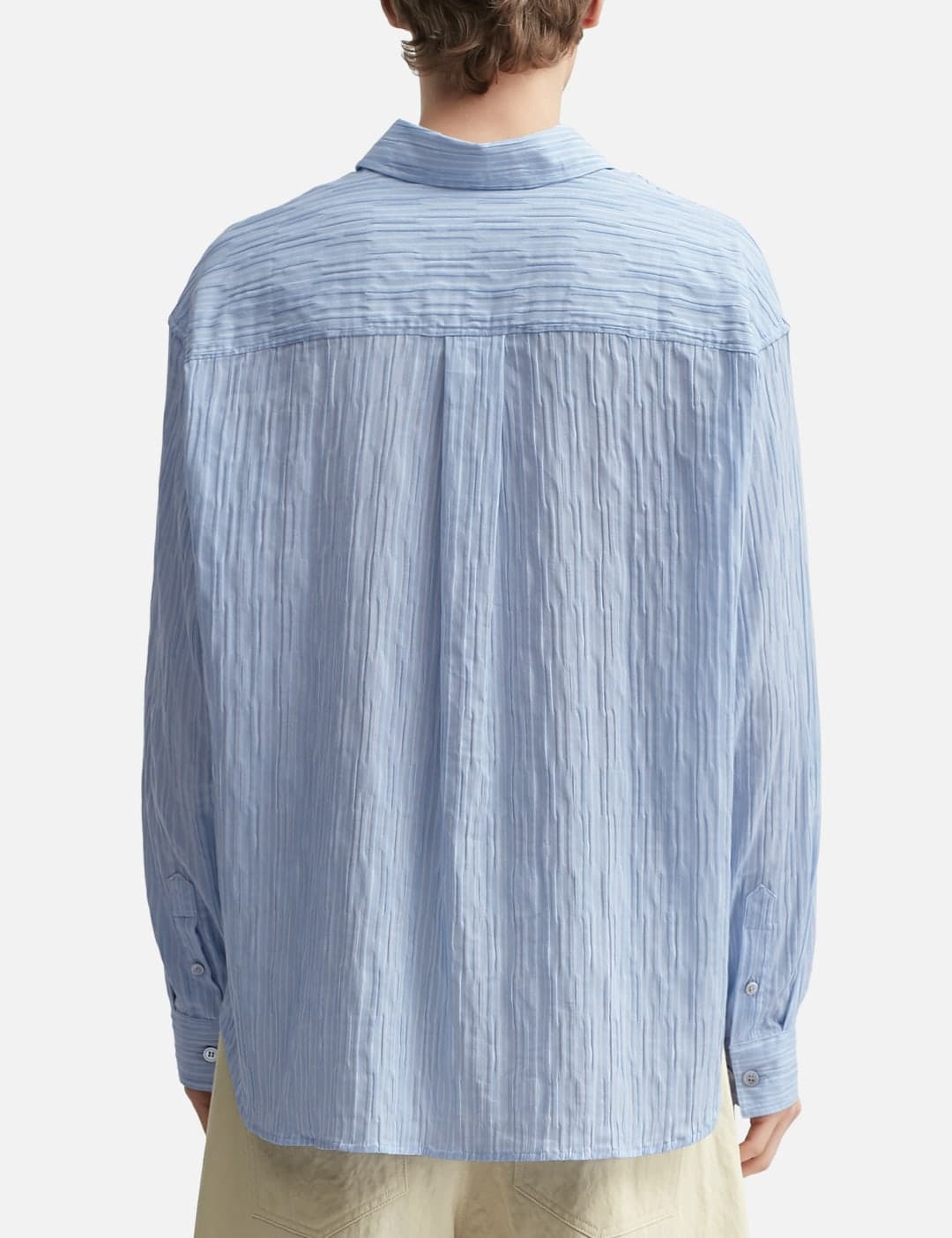 Semi-Overfit Wrinkle Stripe Shirt view 2