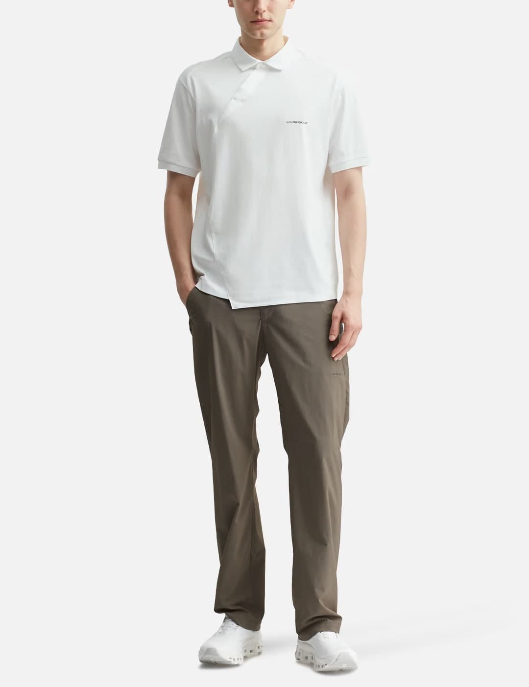 X POST ARCHIVE FACTION (PAF) Diagonal Polo T-Shirt view 4