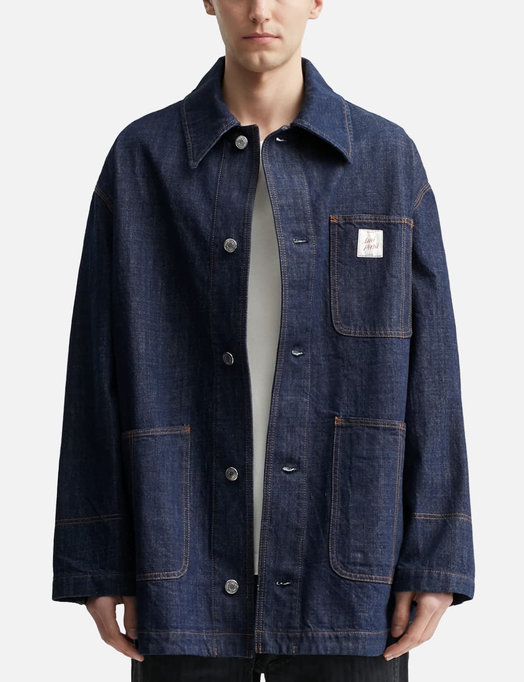 Worker Jacket With Ami Paris Heritage Label view 3