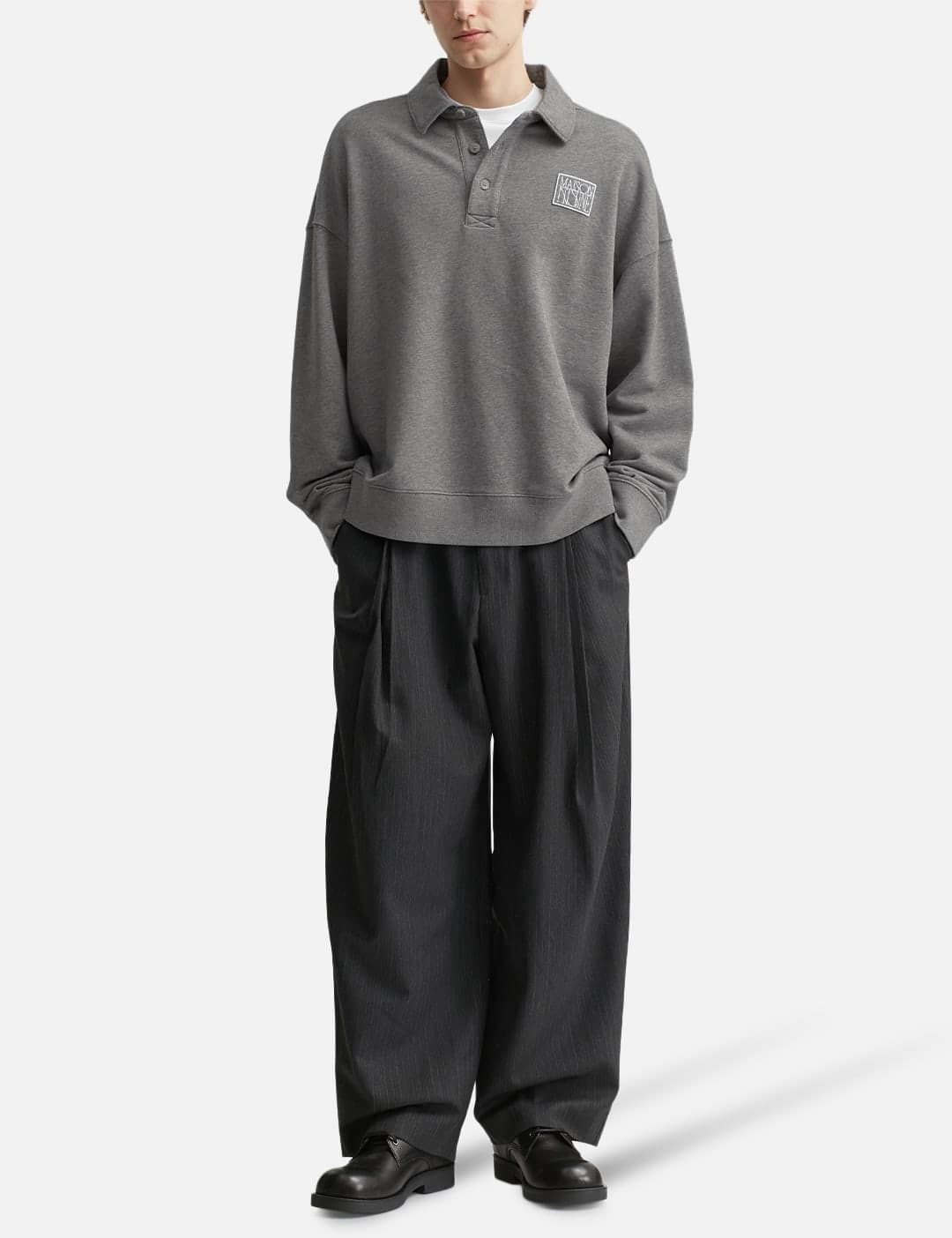 Stamp Oversize Polo Sweashirt view 5