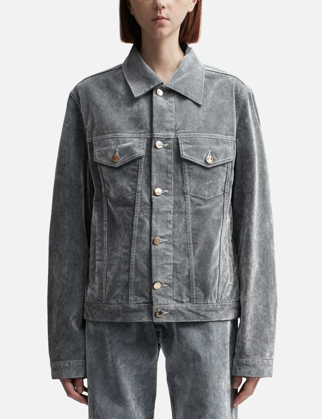 Peach Denim Jacket view 1