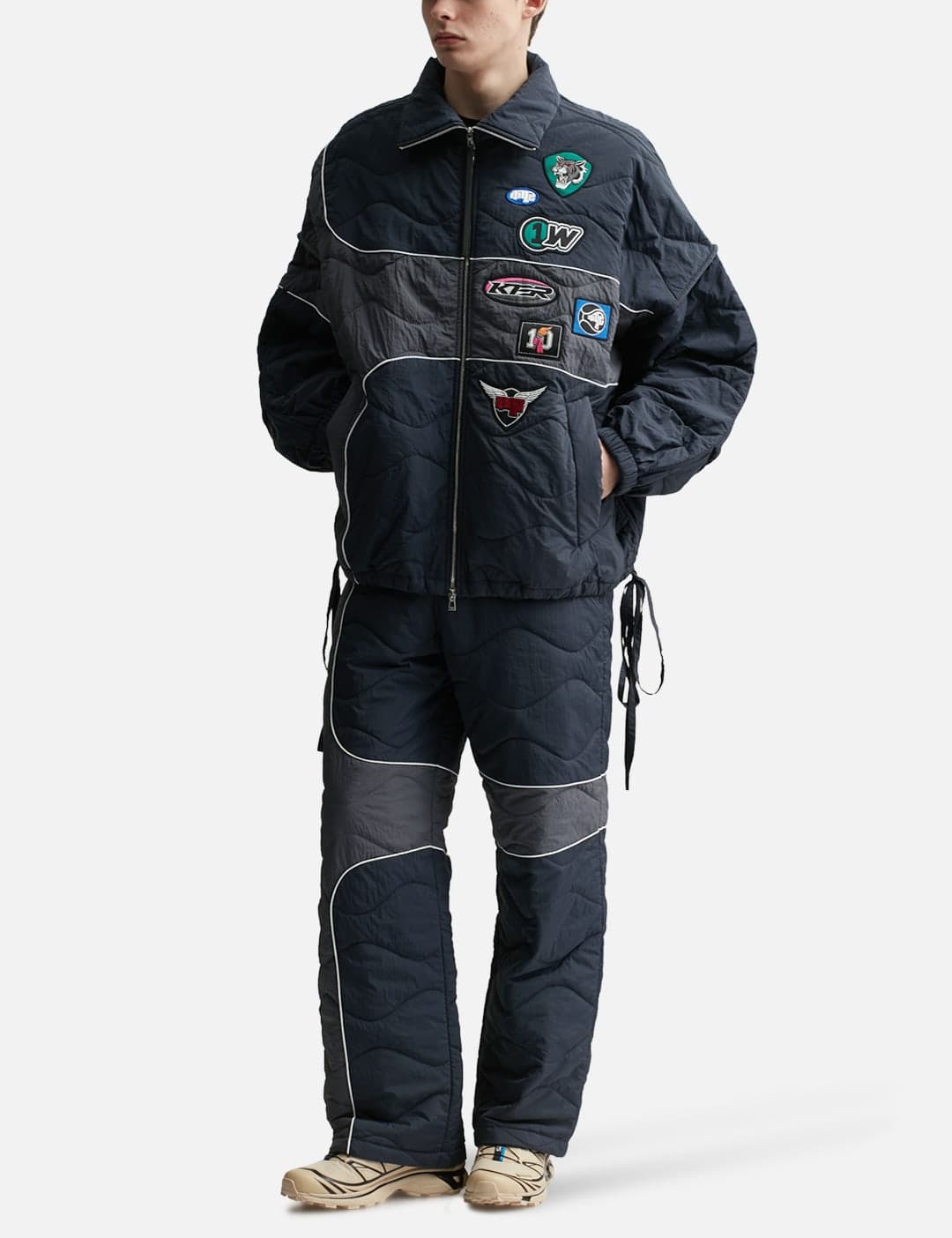 STAMPED PADDED BOMBER view 7