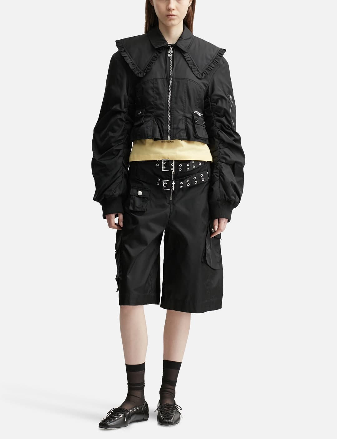 Duchesse Nylon Fitted Jacket view 4