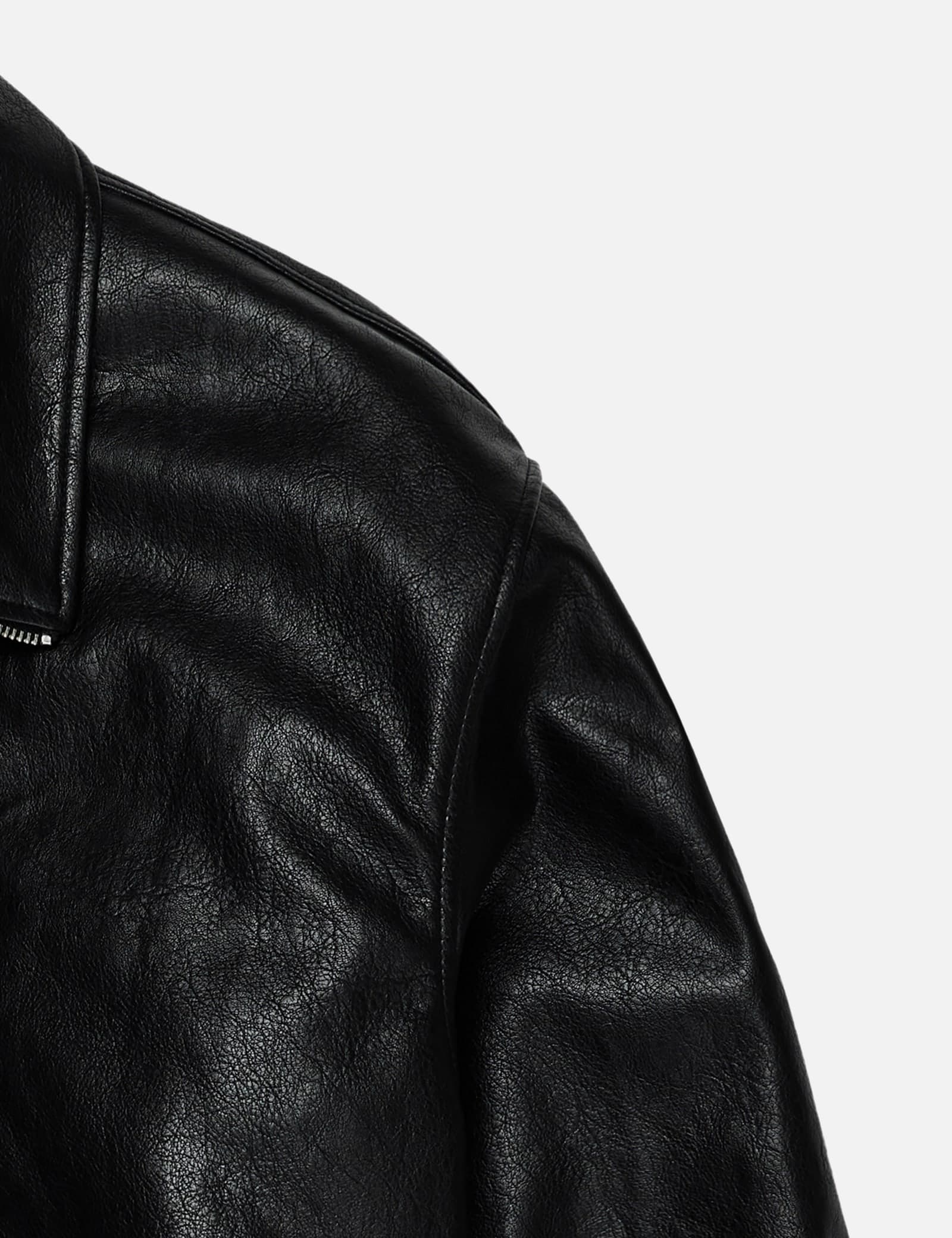 Faux Leather Bomber Jacket view 7