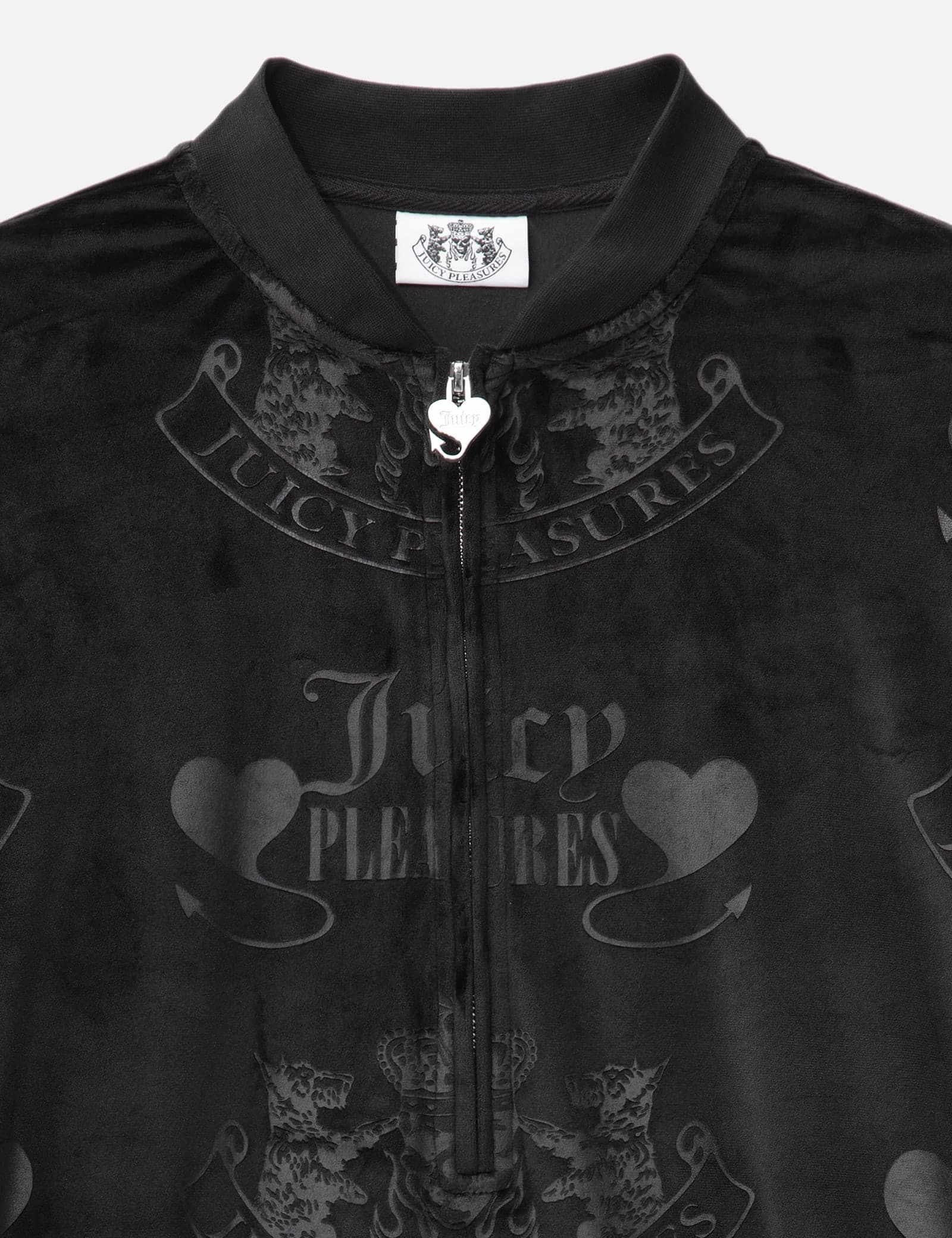 X Juicy Couture Crest Velour Quarter Zip view 6