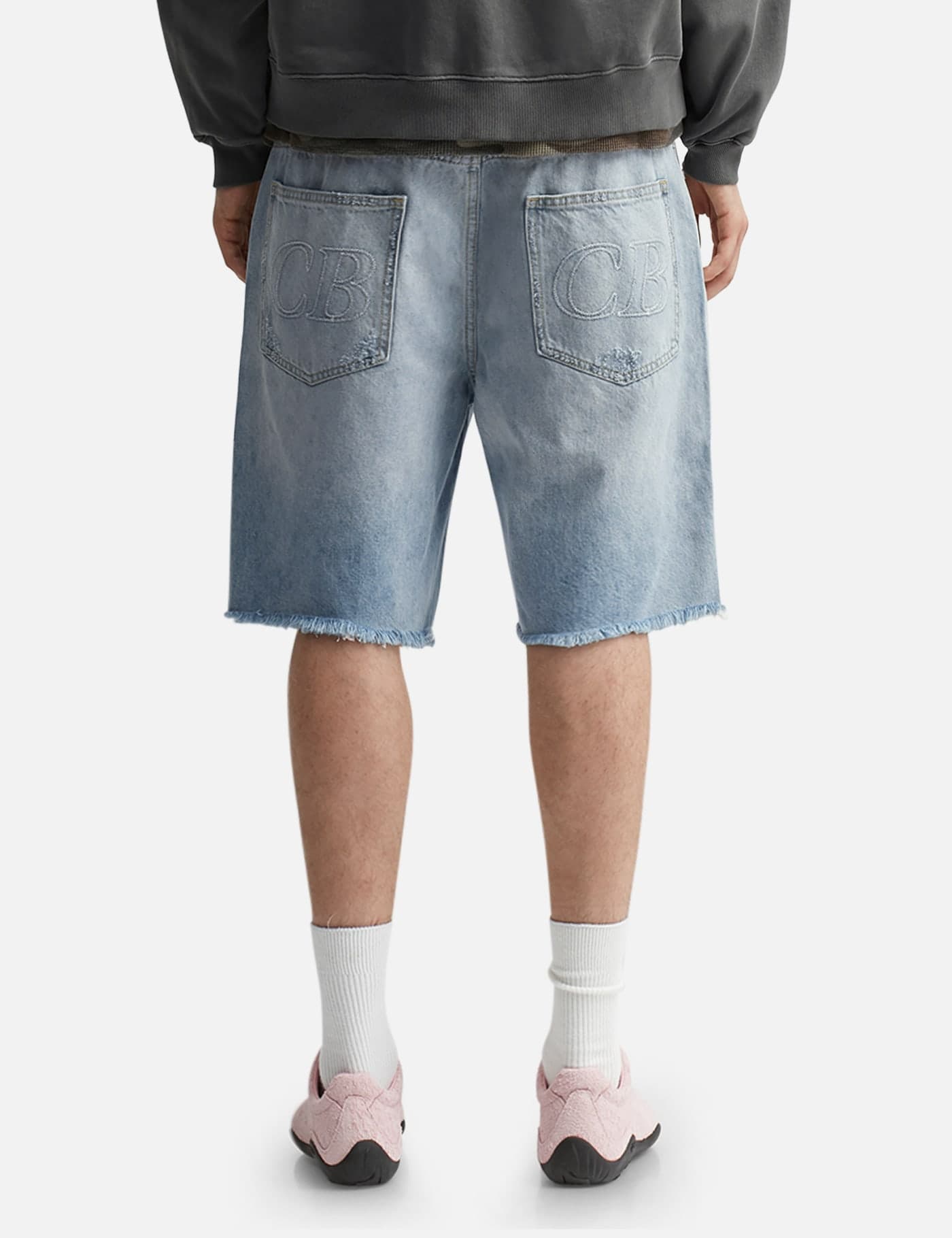 Repaired Denim Shorts view 4