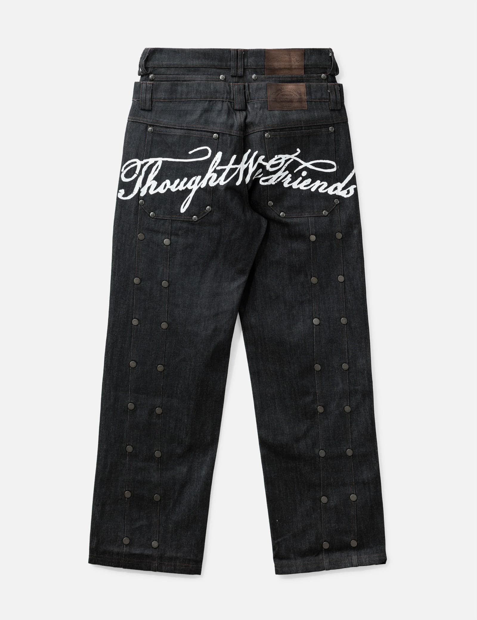 "Gideon" Double-Layered Workpants In Japanese Raw Blue Denim view 2