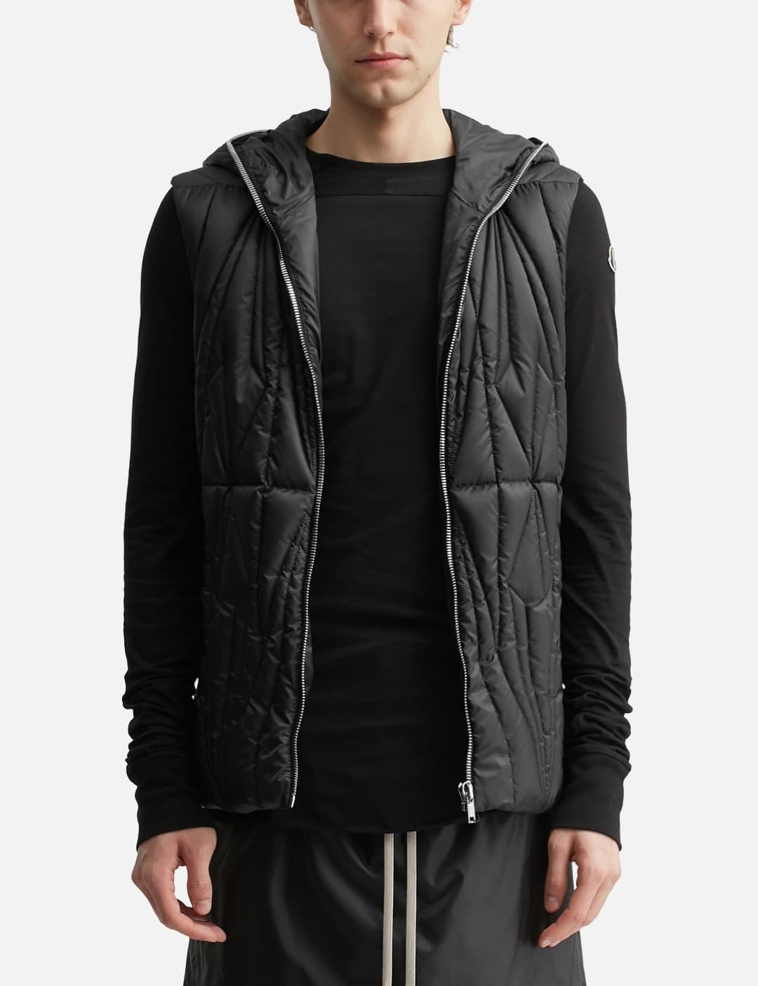 Moncler + Rick Owens Geocamo Ziplock Hooded Down Gilet view 3