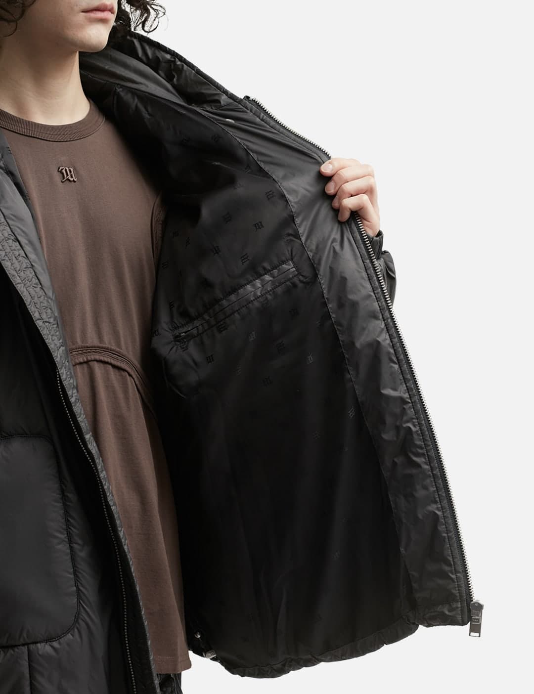 Ultra Fine Nylon Sculptural Puffer Space Grey view 6